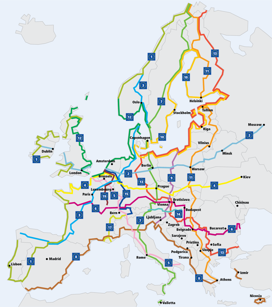 Europa in bici, i numeri dell'EuroVelo