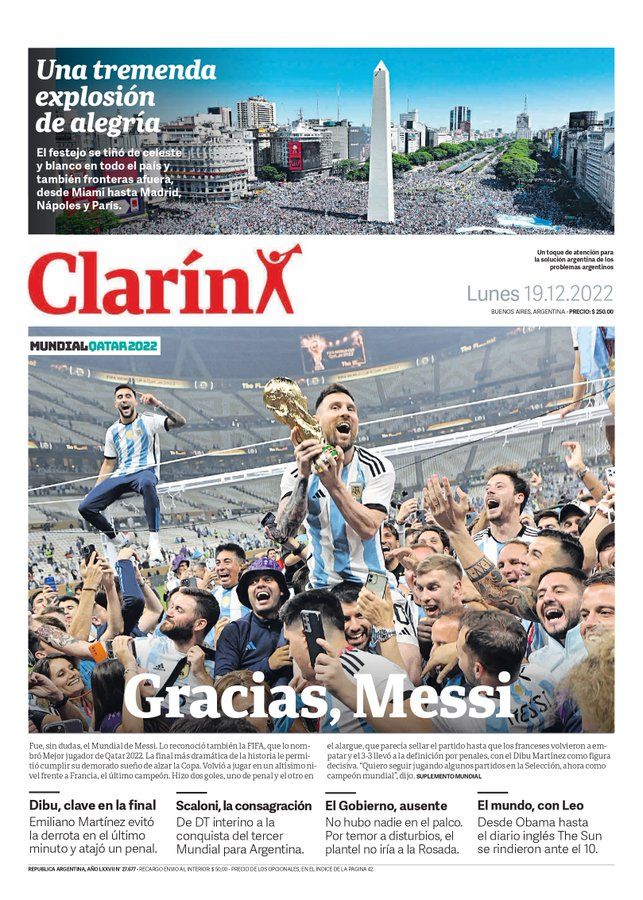 Il mondo celebra l'Argentina di Messi